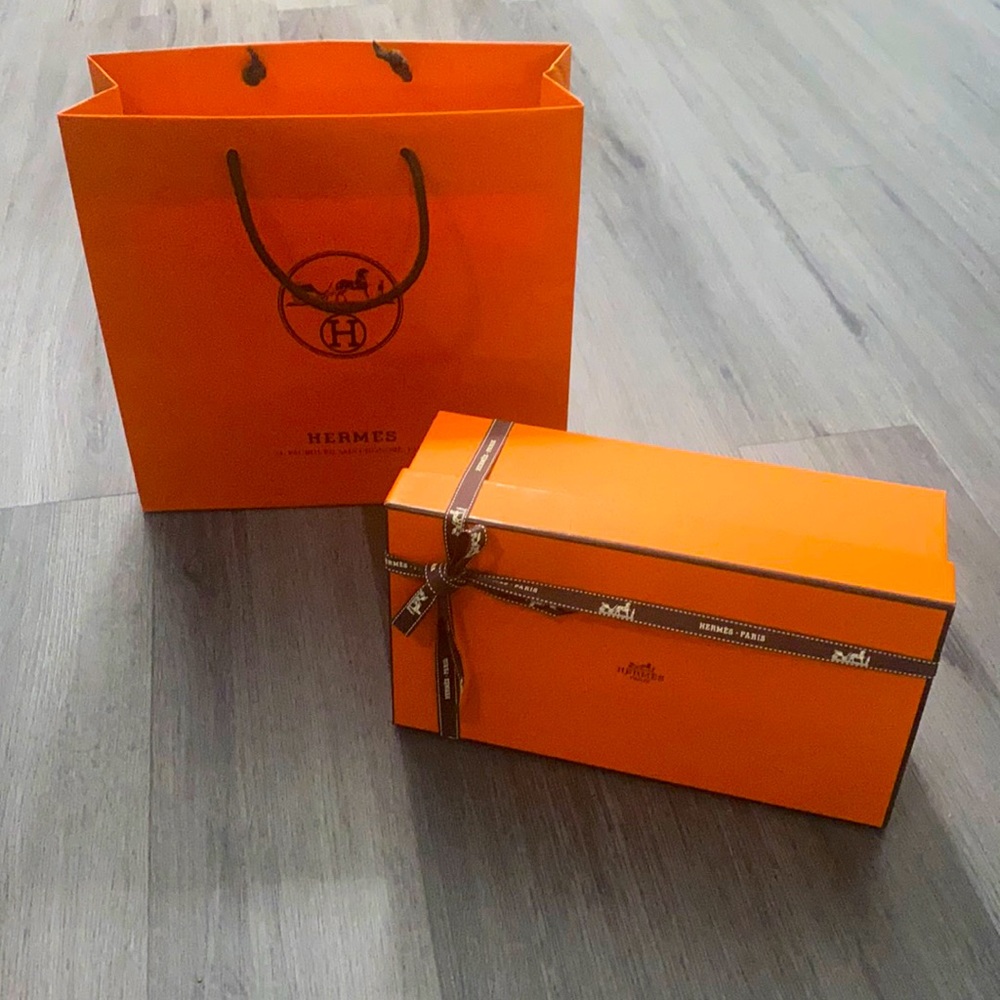 Herms Empty Box And Shopping Bag - image 1